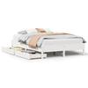 Vidaxl Bed Frame Without Mattress, White, 120X190 Cm, Solid Pine Wood