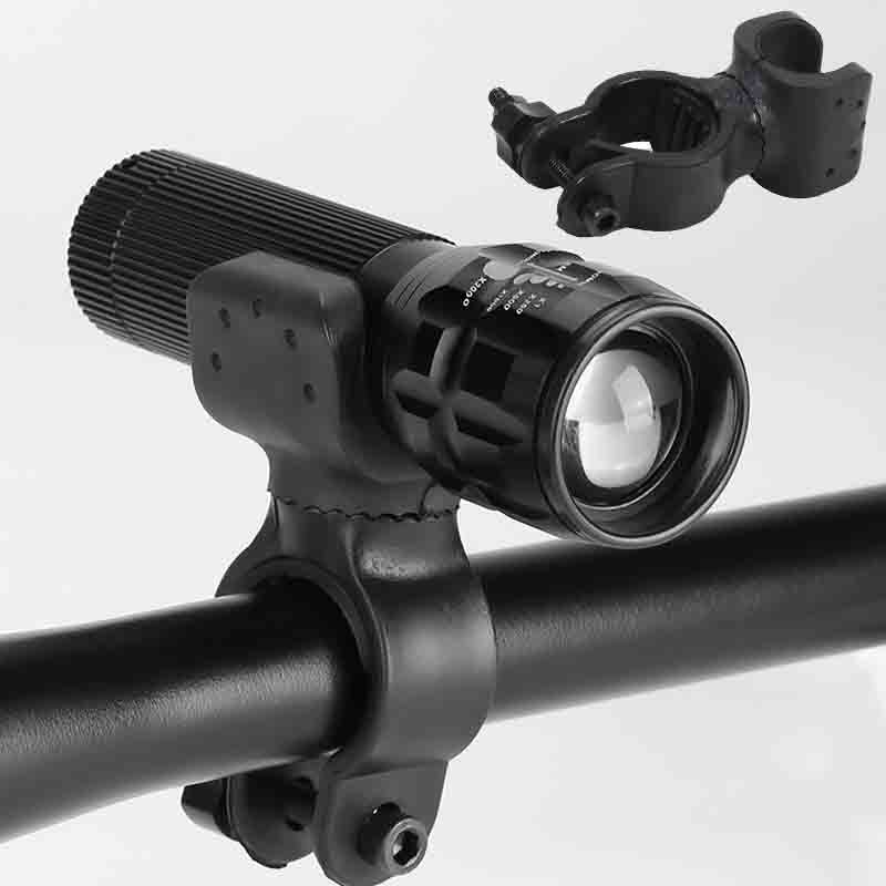 360 Degree Rotatable Bike Light Bracket MTB Road Bike LED Flashlight Mount Holder Universal Flashlight Holder Front Light Clip
