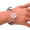 Engel Flügel Herzförmiger Edelstahl Aromatherapie Armreif Verstellbares Leder Schnallenarmband Damen Diffusor Medaillon Schmuck