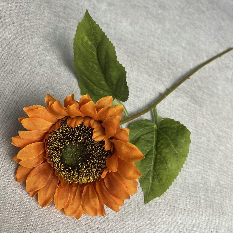 Single Sunflower Stem Fake Flower For Wedding Photography And Home Decor Gift