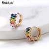 Fashion Zircon Oval Alloy Earrings Contracted Geometric Exquisite Gold-Plated Earrings for Women Jewelry Gifts PD902