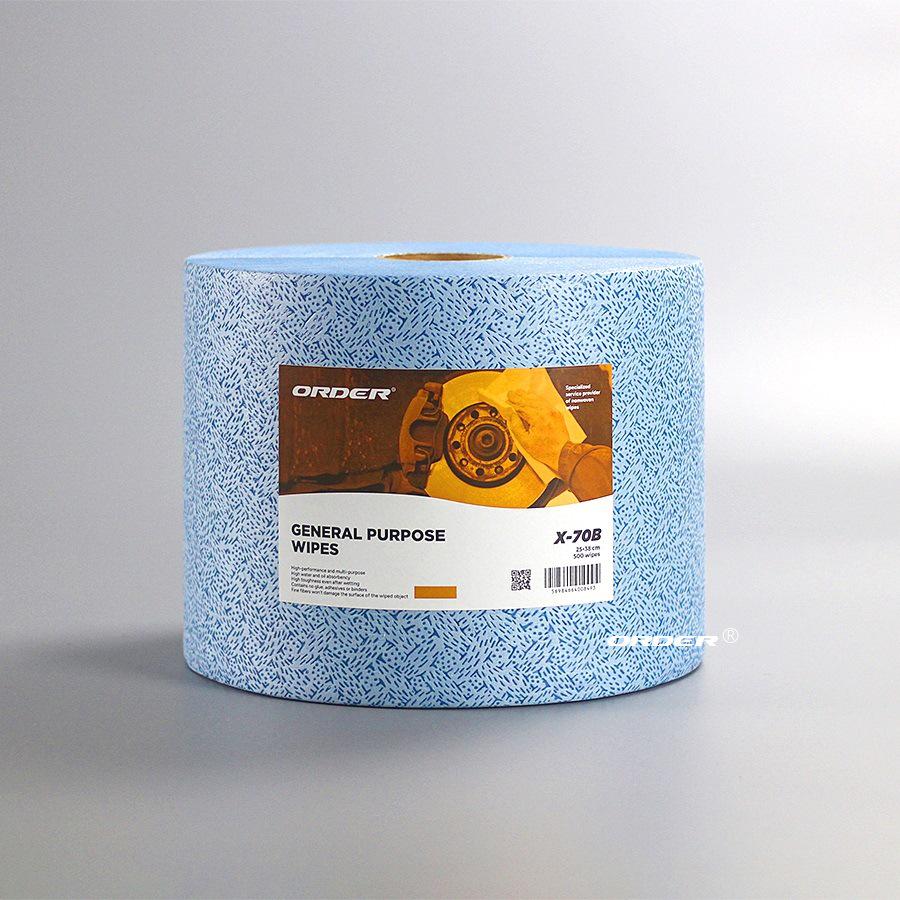 High-Efficiency Oil & Water Absorbent Industrial Wiping Roll Large roll, 4 rolls/box