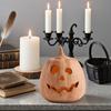 Hollow Pumpkin Ornament Halloween Jack O' Lantern Fall Decor Farmhouse Table Centerpiece for Home Festival Porch Mantel Room Decoration