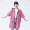 Cremalleras Manga Corta Impermeables Delantal Chaquetas Temporada Cocina Cocinar Delantal Bata Ropa de Trabajo con Bolsillos Grandes Mujeres Hombres