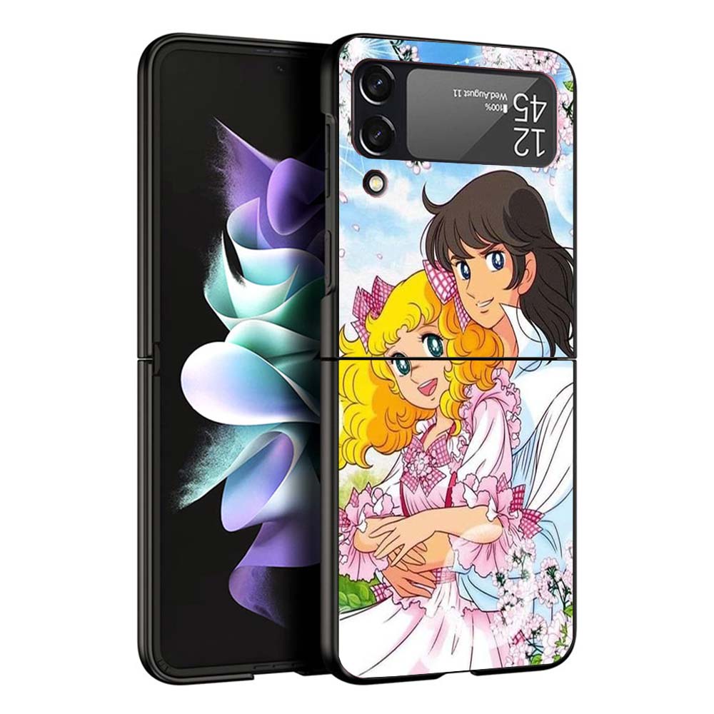 Candy 90s Anime Phone Case For Samsung Galaxy Z Flip7 Flip6 5G Flip5 Flip4 Flip3 ZFlip 7 6 3 4 5 Shockproof Back Cover Galaxy Z
