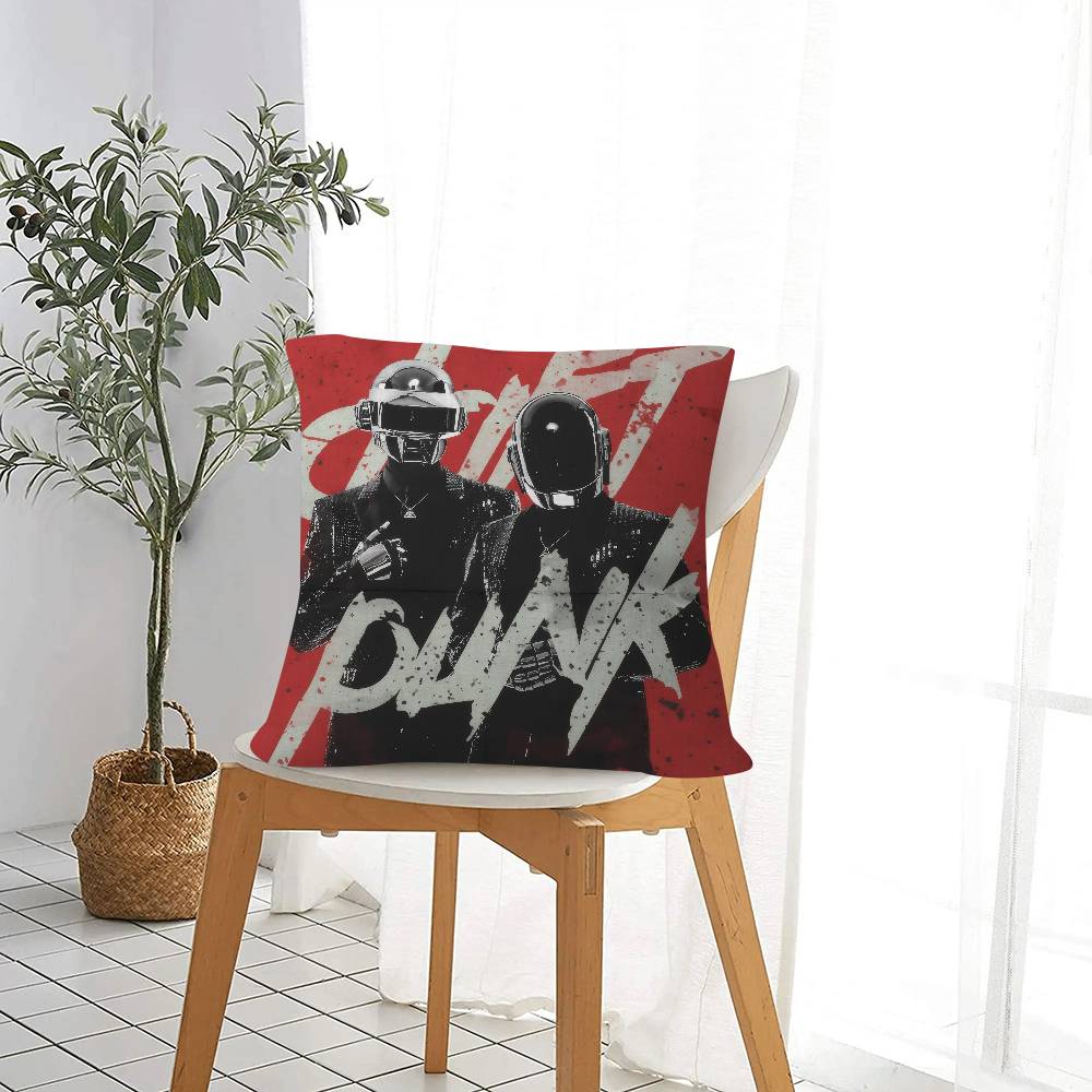 Around The World Daft Punk Pillow Cushion Cover Pillowcase Living Room Sofa Home Decor