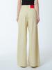 UNKNOWN PLANET Wide Flare Cotton Pants Cream Beige