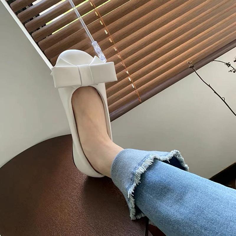Korean Style Gentle Shoes Women's Spring and Summer 2025 Casual Versatile Soft Flat Bottom Temperament Shallow Mouth Single Shoes Doudou Shoes