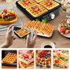 4-Scheiben Antihaft-Waffelautomat Doppelseitige Heizung Temperaturregelung Pfannkuchen Eierkuchen Backmaschine