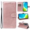 For Vivo Y04 4G/vivo Y29s 5G Leather Wallet Case with Strap Solid Color Phone Stand Cover