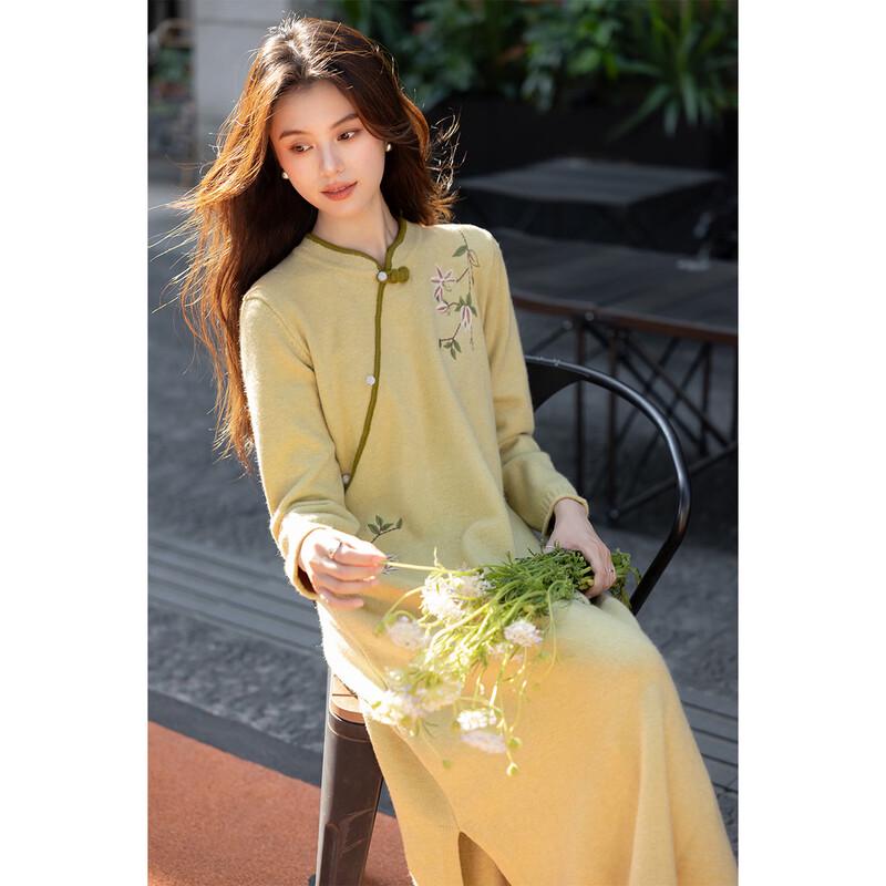 ITISF4 Retro Embroidered Zen Tea Dress