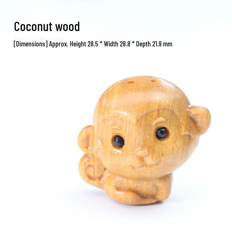 Creative Little Monkey Pendant Charm - Sandalwood Keychain & Phone Accessories