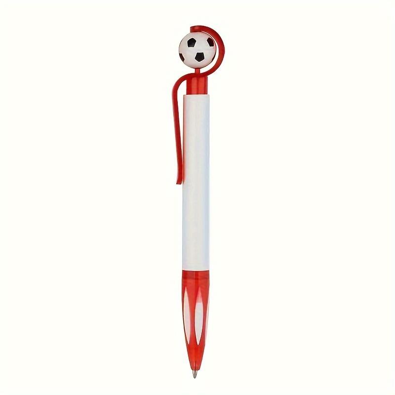 Cartoon Soccer Shape Ballpoint Pen, 0.5mm Retractable Black Plastic Pen, Random Color