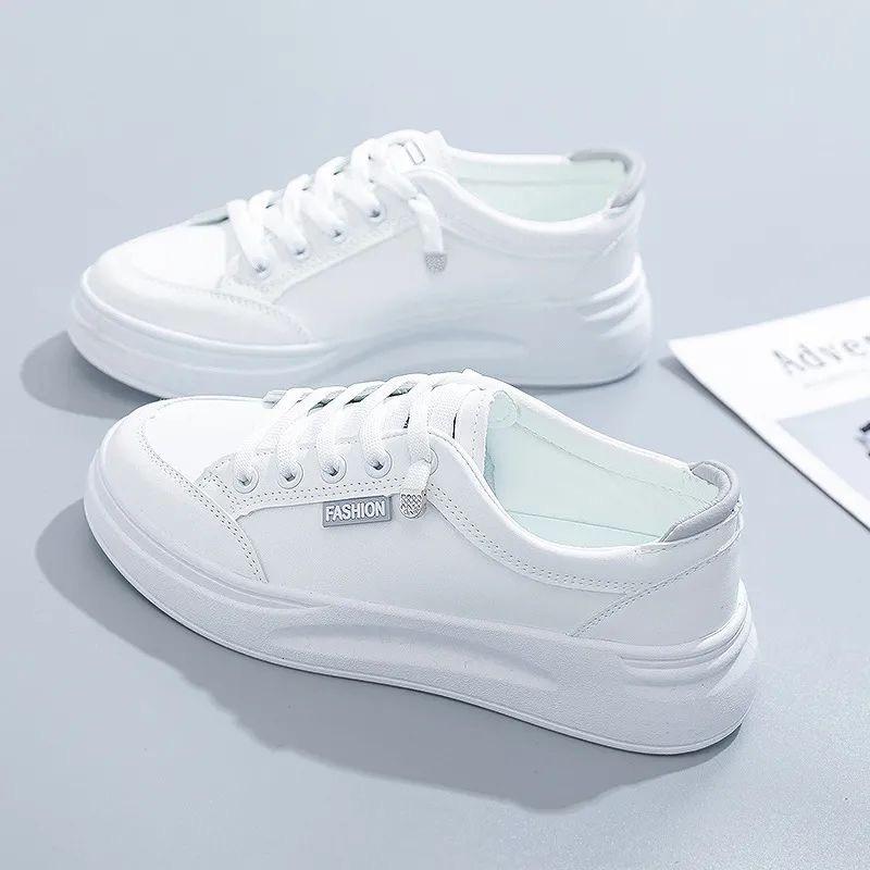Little White Shoes Women's 2025 New Spring and Autumn Platform Korean Version Versatile Fashion Niche Sports Explosive Casual Board Shoes Women