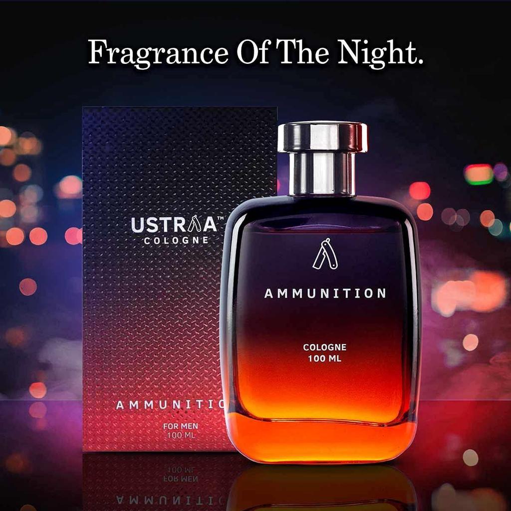 Ustraa Base Camp & Ammunition Cologne je 100 ml| Parfüm für Männer | Langanhaltendes Parfüm | Frischer und zitrischer Duft | Mit 3x Duft