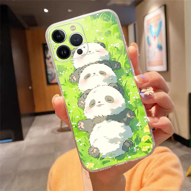 Cute cartoon panda Phone Case For iphone 17ProMax 17 Pro Air 16 15 14 13 Pro Max 16 15 14 13 Pro 15Plus