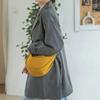 Large Capacity Nylon Hobos Bag Solid Color Vintage Style Shoulder Bag Simple Design Cotton Filled Crossbody Bag Daily Use