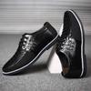 Men Genuine Leather fur Shoes High Quality Elastic Band Fashion Design Solid Tenacity Comfortable Men's Shoes Big Sizes 46
