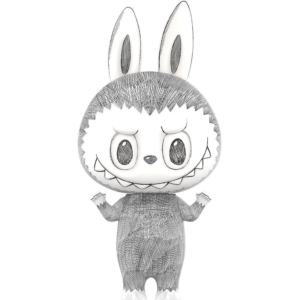 Pop Mart Mega Mega Labubu Sketch Collection Figure 13.8 Inch Modern Home Decoration Toy Collector Art Toy