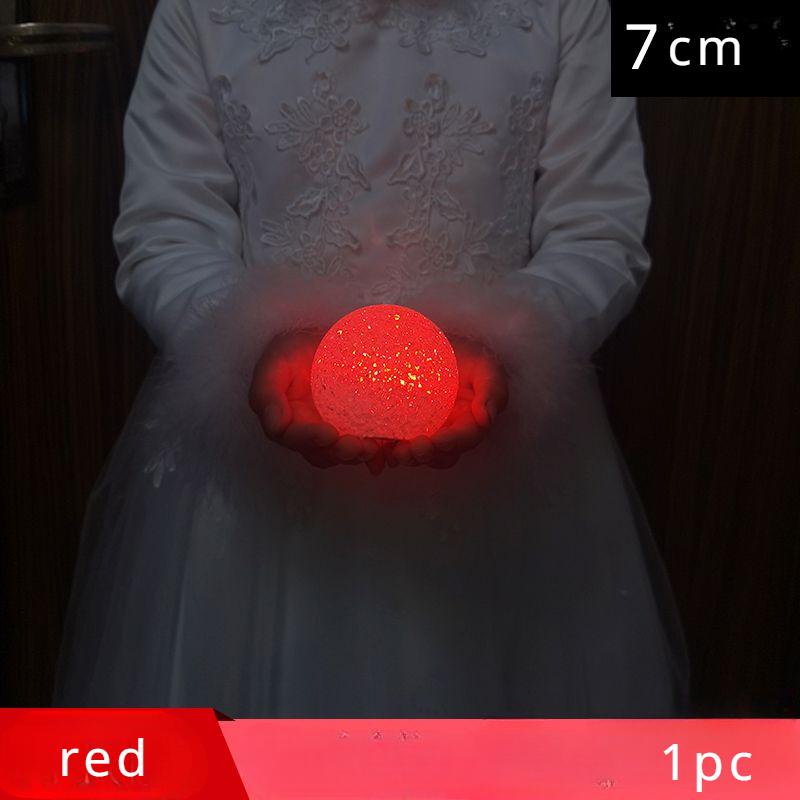 

Ручной светящийся шар 7 см, сценический хрустальный шар в форме света, ночник, реквизит, украшения для рабочего стола 7CM красный