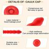 Red Cap Open Caulking Tube Caps - Durable Plastic Sealant Caps for Adhesives, Sealants, Caulking Guns & Tape Dispensers
