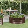 Vidaxl Raised Planter, Powder-Coated Steel 100X100X36 Cm, Brown