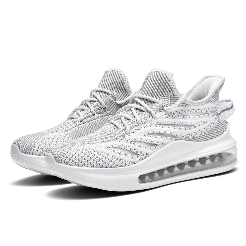 Modische Freizeitschuhe in großer Größe, Luftpolsterung, bequeme Dämpfung, Flyknit-Schuhe, atmungsaktiv, vielseitig, Herren-Sportschuhe, trendy, neu