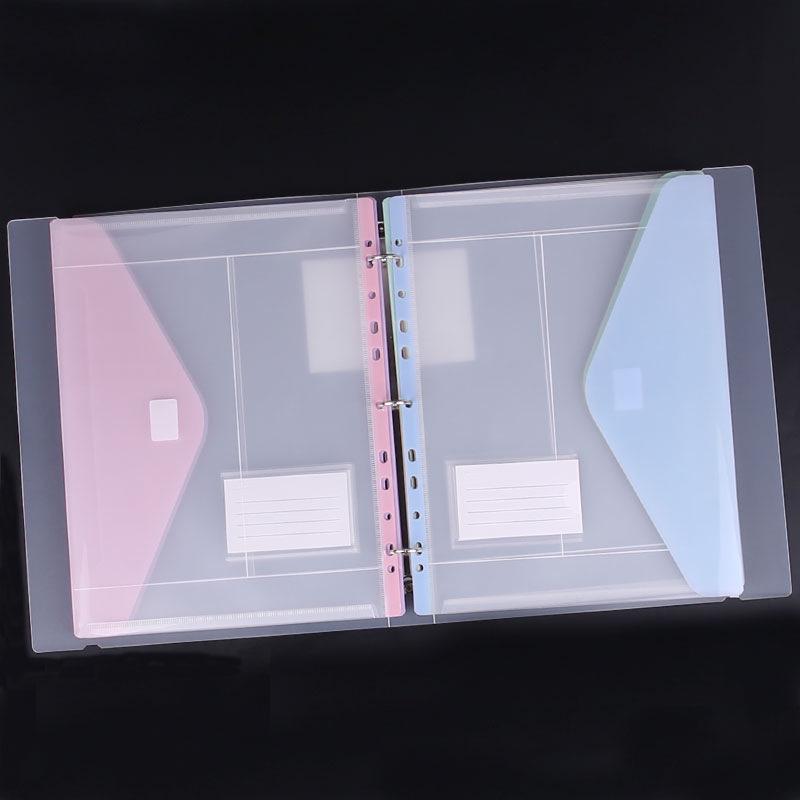 Clear 3-Ring Binder with 11-Hole Sheet Protectors for Office Files and Student Papers