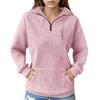 Ladies Fashion Casual Long Sleeve Pullover Top With  Pockets