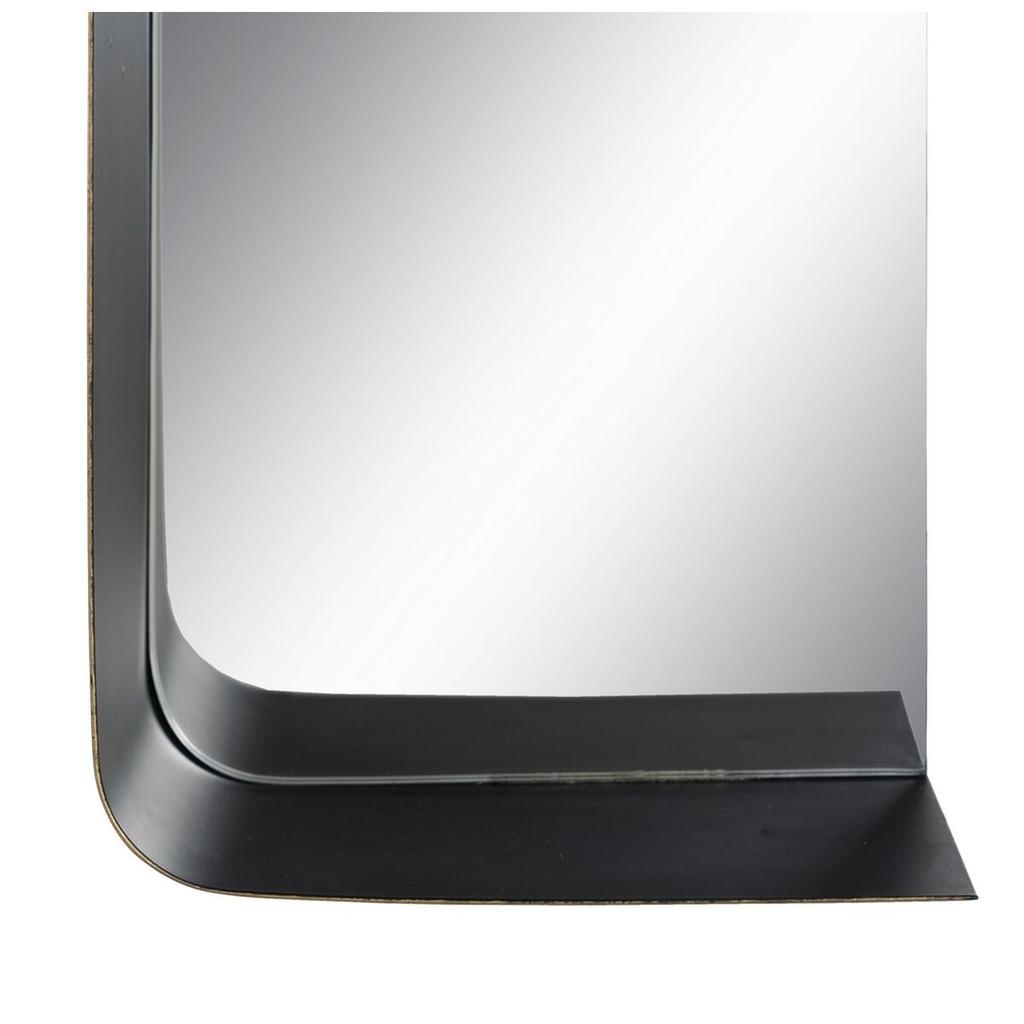 Wall Mirror 20 X 12 X 50 Cm Black Gold Metal