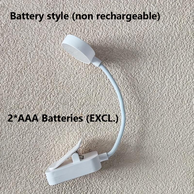 1 bílé LED klipové světlo na knihu, tři teploty barev, nastavitelný jas, mini lehké noční světlo na čtení, ideální pro práci a studium