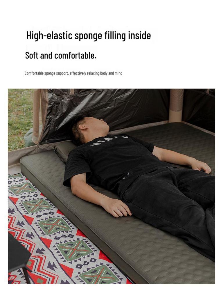 Mountain Outdoor Camping Inflatable Bed with Built-in Pump – Lightweight and Convenient Mattress
