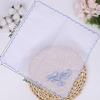 Embroidery Cotton Square Handkerchief Wedding Party Favor Decorative Kerchief for Bride Wedding Gifting Packing Use