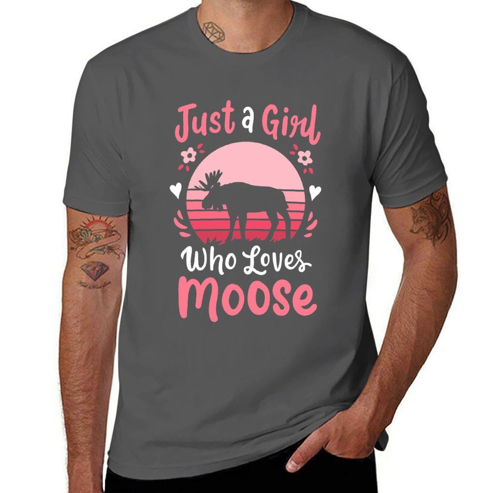 

Moose Moose Lover Retro T-Shirt man t shirt luxury man t shirt cotton high quality T-Shirt 4XL