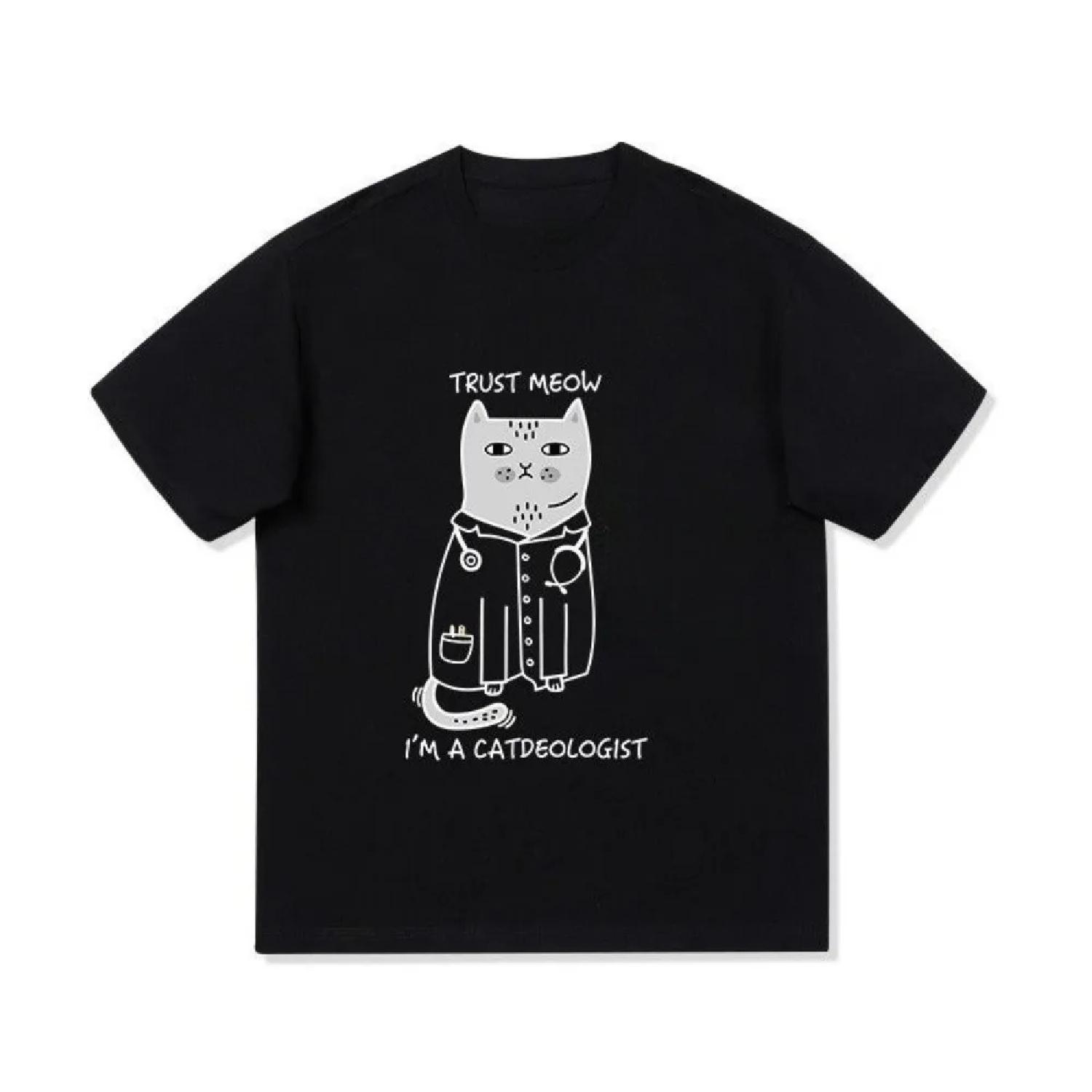 

Dr Guo Chao Homophonic Creative Dog Short Sleeve T-shirt Loose Niche Cotton Half Sleeve Couple Female Comfortable Short Sleeve XXXXXL різнокольоровий