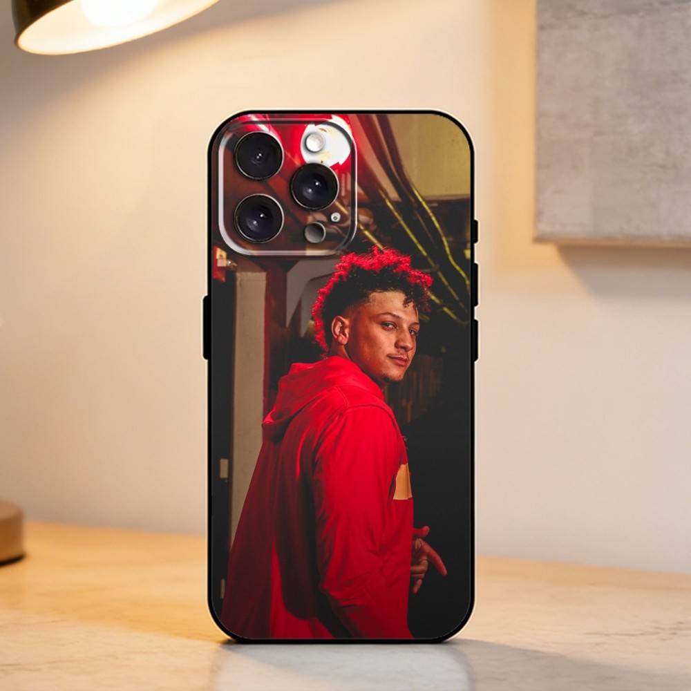 A-American Football P-Patrick Mahomes   Phone Case For iPhone 17,16,15,14,13,12,11 Plus,Pro Max,XS,Soft Silicone Black Cover