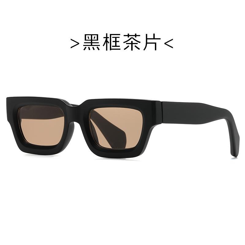 New fashionable small frame sunglasses, European and American personalized box sunglasses, versatile thick frame INS style, too