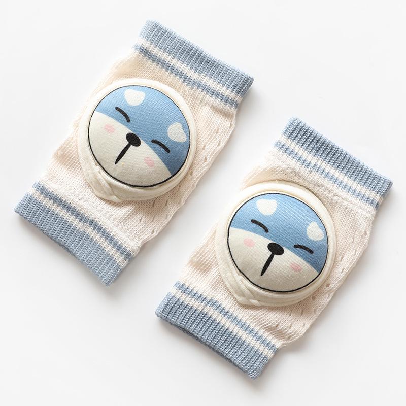 

1 пара новых хлопковых безопасных детских наколенников, гетры для младенцев, дышащие детские сетчатые губки для малышей, наколенники с героями мультфильмов