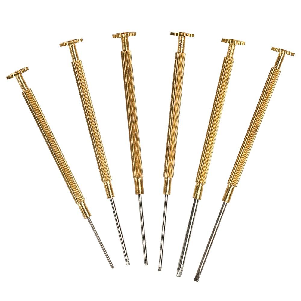 Professional Copper Material Slot Watch Screwdrivers Set Slotted 0.8-1.8mm Watch Screwdriver Watch Repair Tools Watch Repairs
