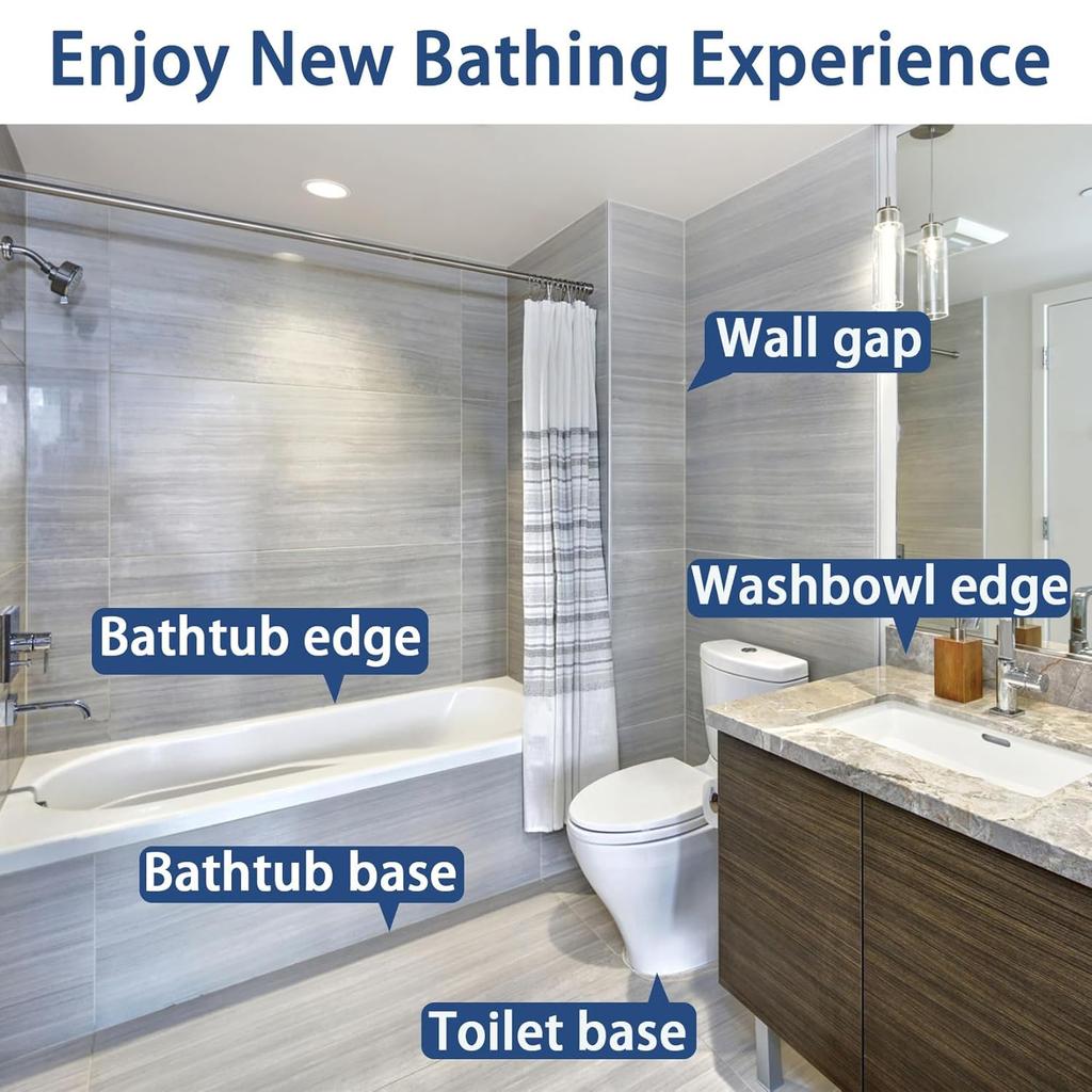 Waterproof Sealing Tape PVC Self Adhesive Bathroom Bath Wall Glue Sticker Kitchen Sink Caulk Mold Proof Seal Covering Tape Strip