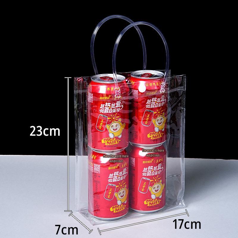 Custom Print PVC Transparent Tote Bag for Weddings and Gifts