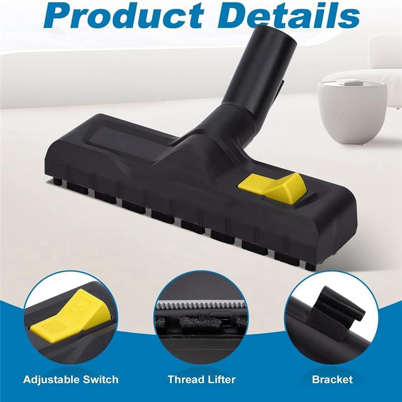 A65T-Universal Brush For Karcher//Thoma//Henry Hoover Vacuum Cleaner 32/35Mm Switchable Dry-Wet Floor Nozzle Replaceme