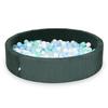 Dry Pool 130x30 Corduroy Green 600 Balls: Transparent, White, Mint, Light Blue