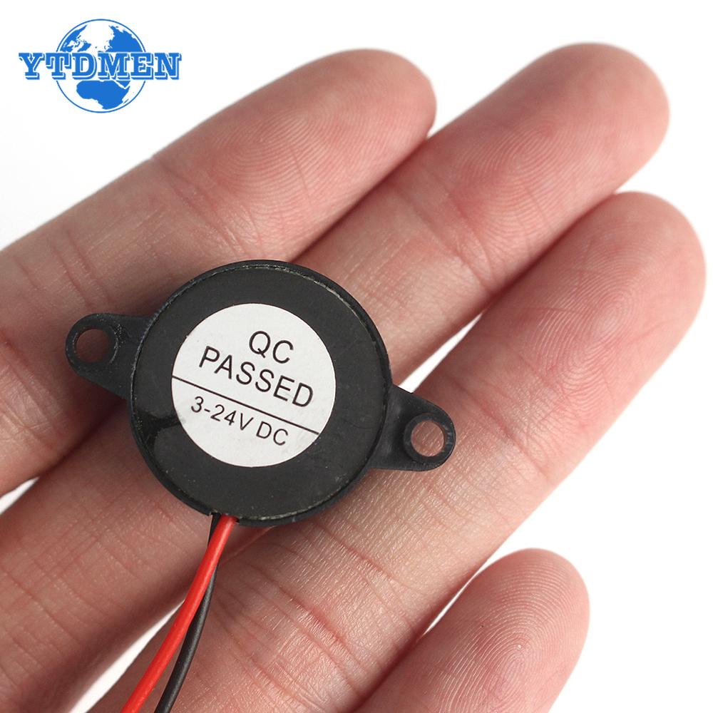 5PCS High Decibel Buzzer SFM-20B DC 3-24V Continuous Sound Buzzer 2312 Active Piezo Buzzers, for Arduino Car