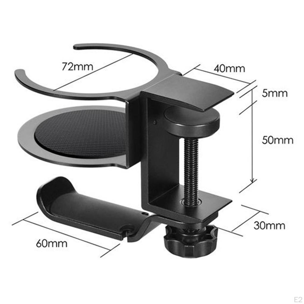 Headphone Holder Universal Fit Clamp Hook Workspace Organizer