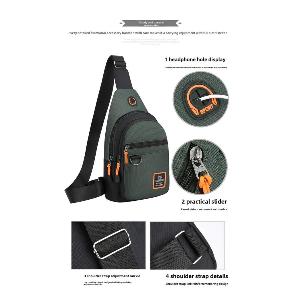 Męska torba na klatkę piersiową, torebka, lekka płócienna tkanina, torba crossbody na ramię, stylowa, casualowa, męskie saszetki biodrowe, męska torba na klatkę piersiową, na wyjścia i do ćwiczeń