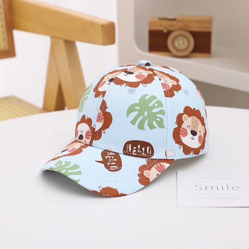 Summer Children Snapback Hat Cartoon Baby Girls and Boys Visor Cap Outdoor Baby Baseball Cap Toddler Sun Hats for Kids
