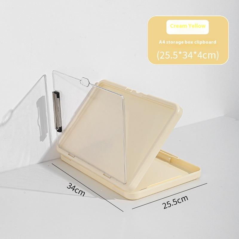 Multi Functional A4 Folder Large Capacity Korean Integrated Document Board File Organizer Simple Clamp Storage Box жёлтый