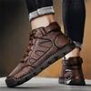 Mens Handmade Boots Pattern Leather Comfy Soft Sock Ankle Boots Autumn /Winter Men Boots Men Winter Boots