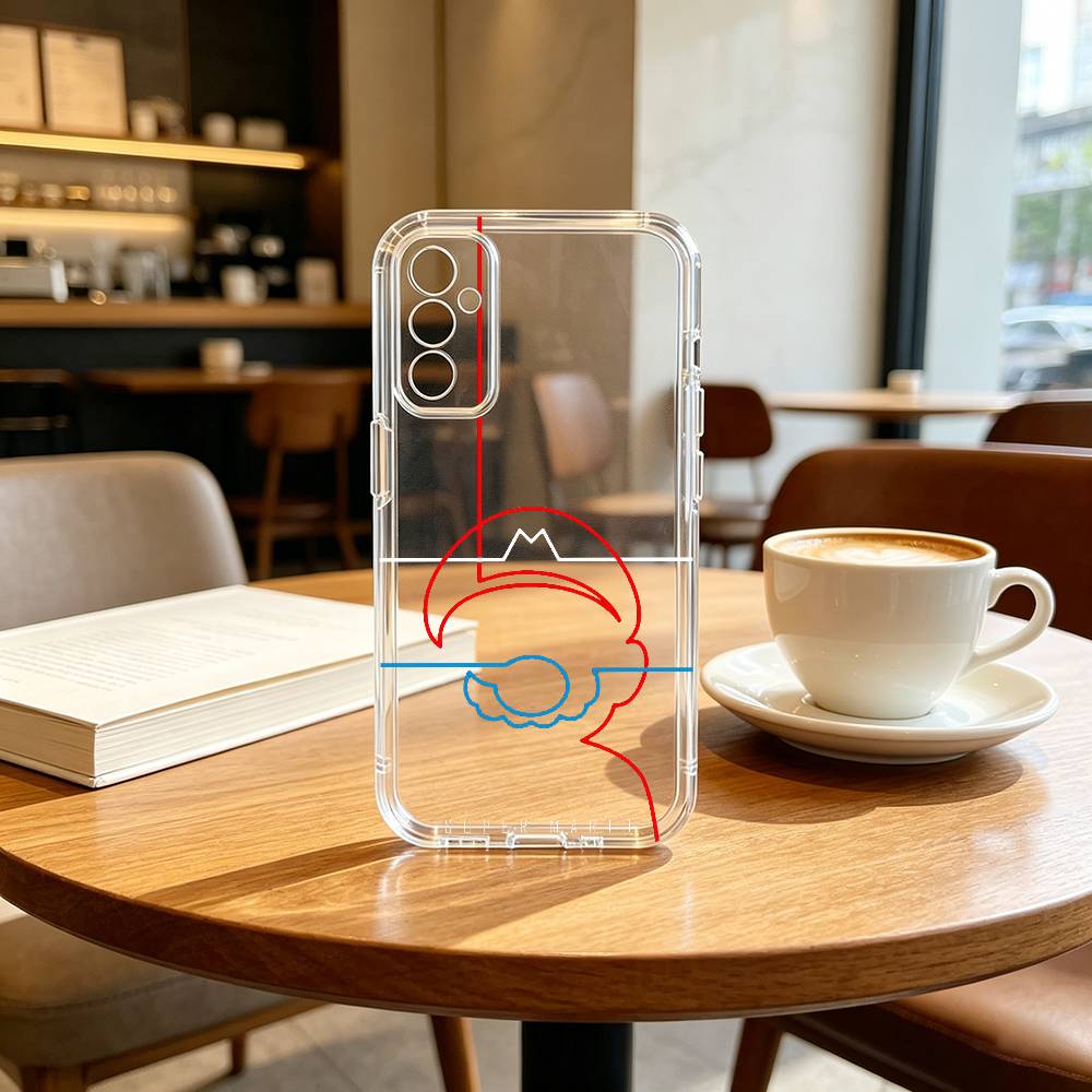 cartoon Super-M MarioS Bros Phone Case Transparent Silicone Soft For SamsungA10,12,20,21S,30,31,40,50,51,52,70,71 Samsung a70